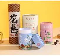 Tea Food Grade Paper Tube Cylinder Cardboard Box Can