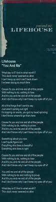 Lifehouse You And Me Lifehouse Lyrics Favorite Lyrics Songs