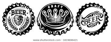Bottle Cap Set Vector Monochrome Illustration Stock Vector Royalty Free 1819696421 Vector Monochrome Illustration