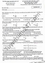 Với tổng thời gian thì là 50 phút bắt đầu từ 7h35 phút sáng ngày 8/7/2021. Ä'á» Thi Thá»­ Tá»'t Nghiá»‡p Thpt 2021 Mon Ly Thpt Chuyen Long An Láº§n 1
