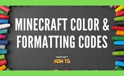 minecraft color codes format codes