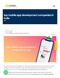 The company offers web and app. Best Mobile App Development Company In India Dxminds By Shrikant275 Issuu