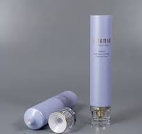 OEM Acceptable 130g Filling Cosmetics Conatiner Packaging Ideas Plastic  Purple Acrylic Cap Bender Cosmetic Tube for Eye Cream with Crstyal Lid