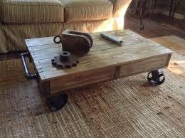 Industrial Railroad Coffee Table Cart Norfolk Western Etsy In 2020 Cart Coffee Table Coffee Table With Wheels Coffee Table