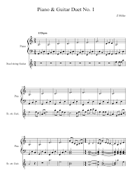 A beginning piano student can have fun with a duet. Piano Guitar Duet No 1 Sheet Music For Piano Solo Musescore Com