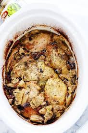 Crock Pot Chicken Thighs With Artichokes And Sun Dried Tomatoes Recipe Paleo Crockpot Recipes Easy Mediterranean Diet Recipes Paleo Crock Pot Chicken Thighs