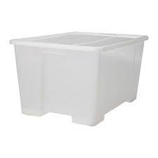 Samla Box With Lid Clear 30 X22x17 34 Gallon Plastic Storage Bins Creative Storage Solutions Ikea