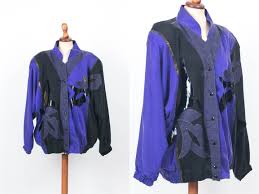 Black And Purple Bomber Jacket 80s Oversize Jacket Silk Bomber Jacket Purple Black Bat Sleeves Eighties Vintage Jacket Size L Silk Bomber Jacket Vintage Jacket Silk Bomber