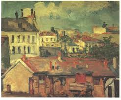 Acheter Paul Cezanne Le Toits Reproduction Copie Tableau Oeuvre Peinture Paul Cezanne Art Sur Toile Peinture