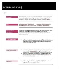 Contoh Resume Dalam Jobstreet