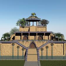 3d Hanging Gardens Babylon Plants Trees Model 3d Model Gardens Of Babylon Hanging Garden Babylon