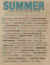 Free Printable Summer Bucket List Summer Bucket Summer Bucket Lists Summer Bucket List Printable