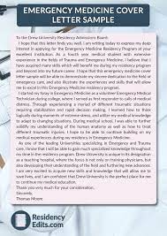 Jan 01, 2018 · a cover letter is written by you to a potential employer describing your skills and experience as they pertain to the job you're hoping to land from them. Emergency Medicine Cover Letter Sample Emergency Medicine Cover Letter Sample Letter Find