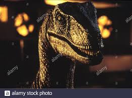 For ages 8 years & up. Raptor Jurassic Park 1993 Stockfotografie Alamy