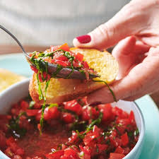 Tomato bruschetta uses no meat and is absolutely delicious. Tomato Bruschetta Recipe The Mom 100