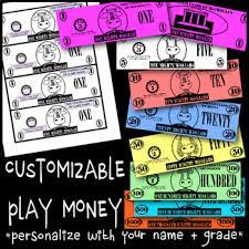 Worksheets are customizable for varying abilities, skills, and ages. Customizable Printable Play Money Classroom Management Token Economy
