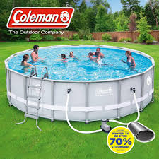 Exterior Endearing Blue Round Hard Plastic Swimming Pools Walmart For Kids On Wooden Deck Tile Enjoyable Out Plastic Swimming Pool Coleman Pool Swimming Pools
