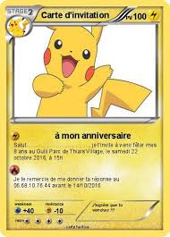 Souvent Pokemon Carte D Invitation 4 4 A Mon Anniversaire Ma Carte Pokem Anniversaire Pokemon Invitation Anniversaire Cartes Invitation Anniversaire Enfant
