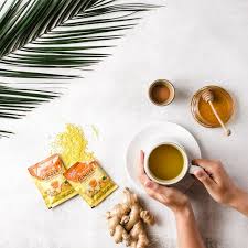 Prince of Peace Instant Ginger Honey Crystals, Turmeric Blend, 25 Sachets,  Hot or Iced Drink