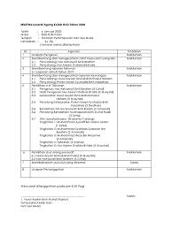 Format minit mesyuarat yang umum sebelum kita ingin membina atau melengkapkan minit mesyuarat, amatlah baik jika korang sudah mempunyai format minit mesyuarat yang kosong ataupun 'blank format'. Minit Mesyuarat Agong Kelab Hoki 2020