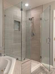 Shower With Knee Wall Frameless Corner Shower Enclosures Corner Shower Corner Shower Doors Corner Shower Enclosures