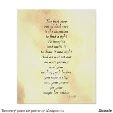 Recovery Poem Art Poster Zazzle Com Recovery Poems Classic Poems Poster Art