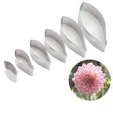 Amazon Com Kalaien 6pcs Set Dahlia Sugar Flower Cutter Set Fondant Cake Sugarcraft Decorating Tools Kitchen Dining Dogwood Flowers Sugar Flowers Fondant