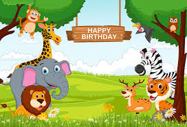 Wild One Photo Backdrop Animals Zoo Lion Photo Booth Props Happy Birthday Photography Background Tropical Theme Vinyl Backdrops For Picture Giraffe Elephant Bac Birthday Photo Props Photo Booth Props Elephant Background