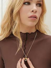 Rachel Jackson Silver Small Deco Sun Amulet Birthstone Necklace