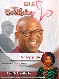 Peter Obi, PDP's Vice Presidential Candidate in the last general elections  and Former Governor of Anambra State, celebrates with Rev. Fr Edwin Obiora,  SAN