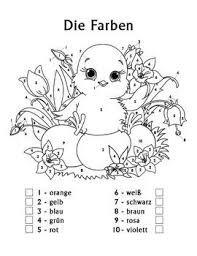 Reinforce German Color Names With Beginning German Students Using This Adorable Color By Numb Easter Coloring Pages Easter Bunny Colouring Bunny Coloring Pages