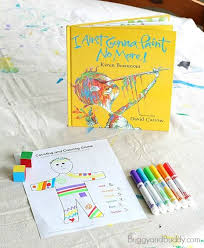 Counting Math Game Inspired By I Ain T Gonna Paint No More Buggy And Buddy Book Crafts Math Games For Kids Preschool Colors