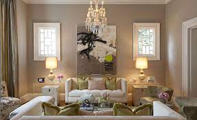 Yellow Damask Wallpaper Eclectic Bathroom Caldwell Flake Taupe Walls Living Room Wall Color Living Room Colors
