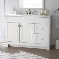 Sedgewood 48 1 2 In W Bath Vanity In White With Solid Surface Technology Vanity Top In Arc In 2020 Home Depot Bathroom Vanity Home Depot Bathroom Bathroom Vanity Tops