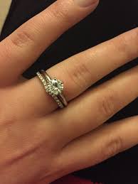 What To Do For A Band Show Me Your Solitaire With Band Weddingbee Solitaire Wedding Ring Set Solitaire Engagement Ring Cool Wedding Rings
