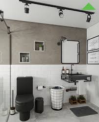 Banheiro Preto Branco Cimento Queimado Banheiro Estilo Industrial Decoracao Estilo Industrial Decoracao Do Banheiro