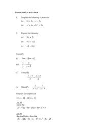 Simplifying expressions are the most basic techniques of algebra that form the foundation for solving any expression. Simplifying Algebraic Expressions Csec Math Tutor