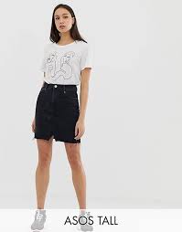 Check spelling or type a new query. Asos Design Tall Mini Jupe En Jean Noir Delave Asos