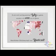 Glückwünsche eignen sich super für geldgeschenke zur hochzeit, als hochzeitsgratulationen oder hochzeitsgeldgeschenke. Geldgeschenk Zur Hochzeit Weltkarte 1 Majas Plotterwelt