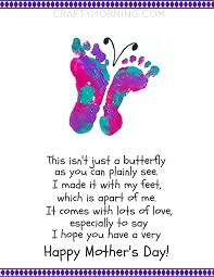 Download This Free Footprint Butterfly Mother S Day Poem Printable To Give To Mom On Moth Diy Mother S Day Crafts Mothers Day Crafts For Kids Mothers Day Poems