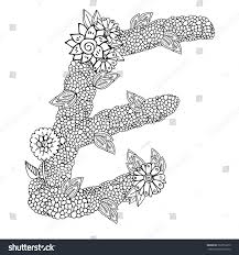 Enjoy beautiful pictures of carefully chosen alphabet letters to color in detailed coloring pages for adults and relax! Shaped Pattern Of Capital Letter E Decorated Royalty Free Stock Vector 362012075 Avopix Com