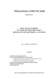 Supraincarcarea (determinata de criza de timp, dar si de dorinta. Doc 0blocajesibariereincomunicareadidactica Valentin Muset Academia Edu