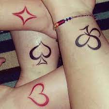 What My Sisters And I Got The 4 Card Suits Bff Tattoos Friend Tattoos Vegas Tattoo