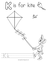 Coloring page for kindergarten and preschool. Letter K Coloring Page Coloring Home