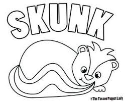 Free Skunk Coloring Page Coloring Pages Skunk Craft Skunk