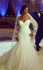 199 Elegant Lace Long Sleeevs Mermaid Plus Size Wedding Dress Long Sleeve Mermaid Wedding Dress Lace Mermaid Wedding Dress Wedding Dresses