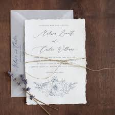 Handmade Paper Wedding Invitation Deckled Edge Paper Torn Edge Invitation Illustrated Floral Invitation Anemone Invitation Sample Handmade Wedding Invitations Wedding Paper Floral Invitation