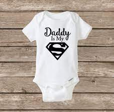 Daddy Is My Superhero Superman Baby Onesie Baby Shower Father S Day Rkcreativeimpressions