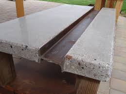 Table En Beton Poli Cafe Avec De L Acier En I Et Base Etsy In 2020 Concrete Coffee Table Concrete Furniture Concrete Table