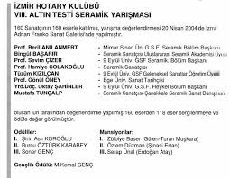 8 Altin Testi Seramik Yarismasi 2004 Seramik Sanat